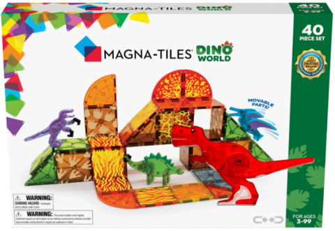 MAGNA-TILES Klocki Magnetyczne Dino World 40 el.