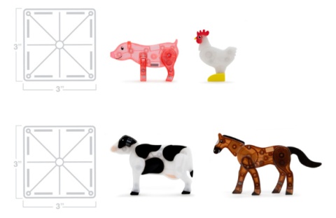 MAGNA-TILES Klocki Magnetyczne Farm Animals 25 el.