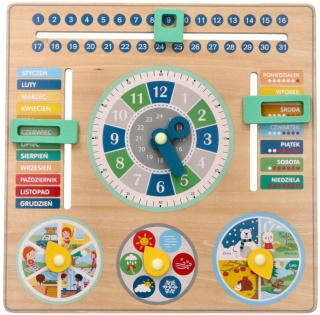 OUTLET ADAM TOYS Kalendarz Drewniany NEW