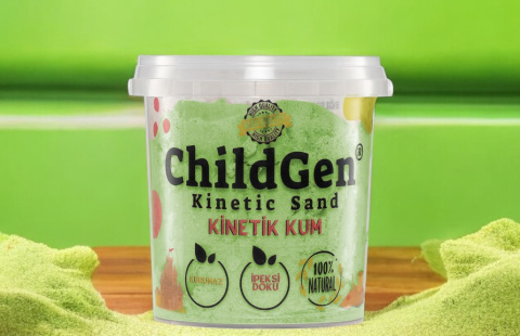 ChildGen Piasek kinetyczny 100% naturalny 500g ZIELONY