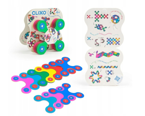 CLIXO KLOCKI MAGNETYCZNE ZESTAW KONSTRUKCYJNY TINY&MIGHTY RÓŻNOKOLOROWE