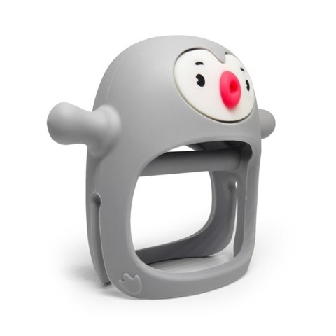 Smily Mia Gryzak Silikonowy Pingwin Buddy Light Grey