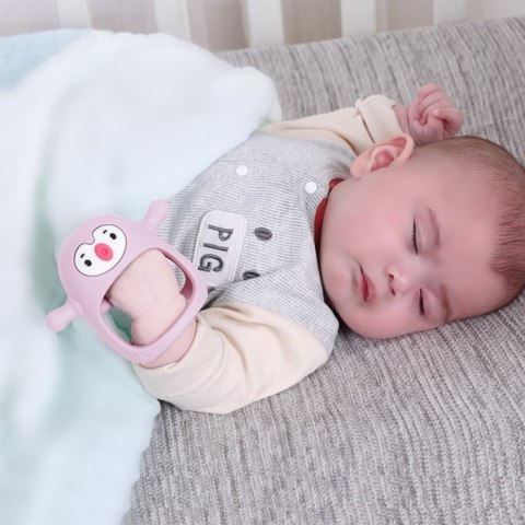 Smily Mia Gryzak Silikonowy Pingwin Buddy Light Pink