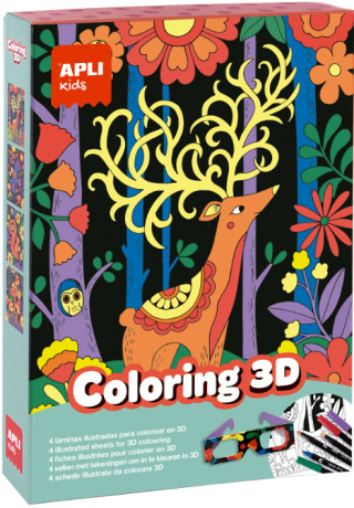 Zestaw artystyczny z okularami Apli Kids Kolorowanie 3D