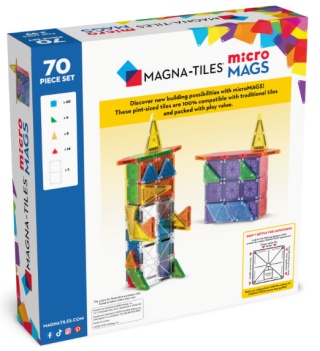 MAGNA-TILES Klocki Magnetyczne microMAGS 70 el.