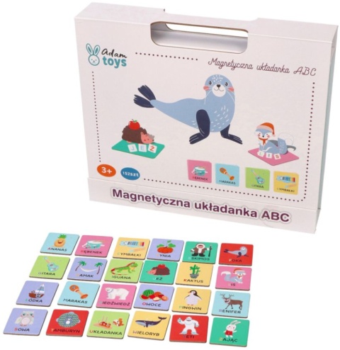 OUTLET MAGNETYCZNA UKŁADANKA ABC LITERKI NAUKA PISANIA ADAM TOYS
