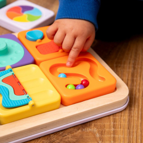 PlayTab Sensoryczne Kwadraty Zestaw 2 Biało-Czarne Kuleczki Fat Brain PlayTab Sensoryczne Kwadraty Zestaw 2 Biało-Czarne Kuleczki Fat Brain