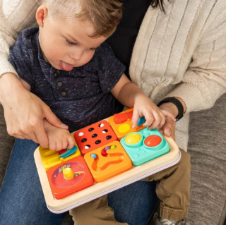 PlayTab Sensoryczne Kwadraty Zestaw 3 ze Zgarniaczem Kuleczek Fat Brain