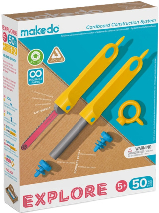 Makedo - Explore Zestaw narzędzi do konstruowania DIY 50 el.