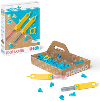 Makedo - Explore Zestaw narzędzi do konstruowania DIY 50 el.