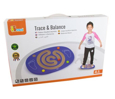 OUTLET Sensoryczna Drewniana Deska do balansowania z labiryntem Viga Toys OUTLET Sensoryczna Drewniana Deska do balansowania z labiryntem Viga Toys