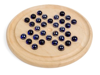 BIGJIGS TOYS SOLITAIRE SAMOTNIK GRA STRATEGICZNA LOGICZNA SZKLANE KULKI