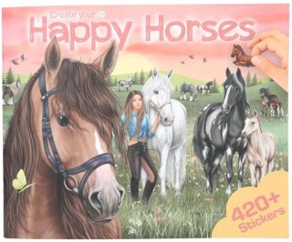 TOPMODEL Zestaw z naklejkami Koniki Happy Horses