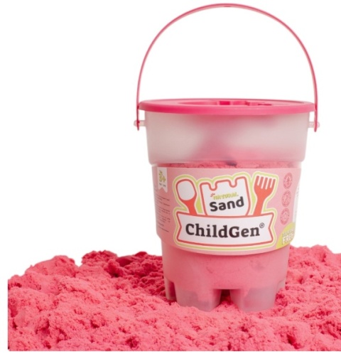 ChildGen Piasek kinetyczny z foremką RÓŻOWY zapach brzoskwiniowy 500g