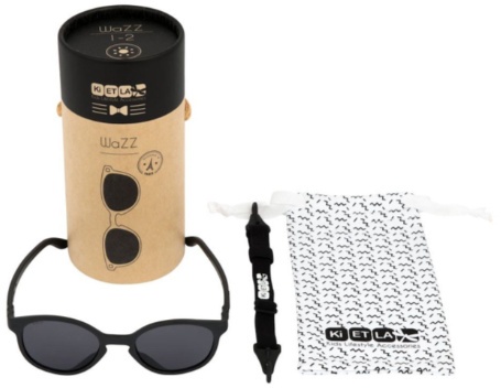 KIETLA WAZZ OKULARY PRZECIWSŁONECZNE DLA DZIECI CZARNE BLACK 1-2 LATA UV