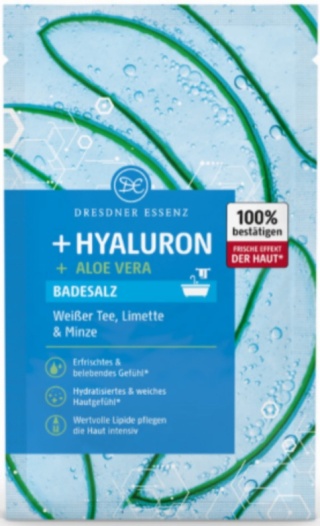 KWAS HIALURONOWY + ALOES aktywna sól do kąpieli 80g DRESDNER ESSENZ
