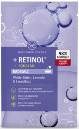 RETINOL + SKWALAN aktywna sól do kąpieli 80g DRESDNER ESSENZ