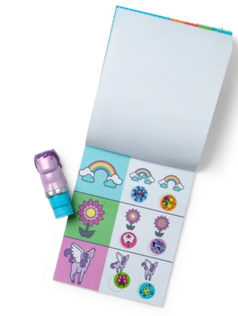 STICKER WOW! STEMPELKI Z NAKLEJKAMI FIOLETOWY JEDNOROŻEC Melissa & Doug