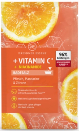WITAMINA C + NIACYNIAMID aktywna sól do kąpieli 80g DRESDNER ESSENZ