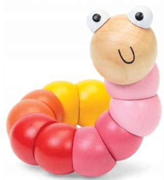 BigJigs Motoryczny robaczek Wiggly Worm RÓŻOWY