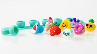 FAT BRAIN TOYS Biżuteria Plip Charms Zestaw Turkusowy
