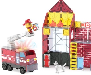 MAGNA-TILES Klocki Magnetyczne Fire Station 50 el.