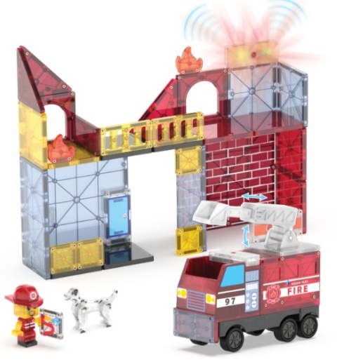 MAGNA-TILES Klocki Magnetyczne Fire Station 50 el.
