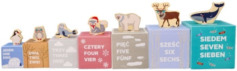 OUTLET PIRAMIDA WIEŻA KLOCKI KARTONOWE ZWIERZĘTA DOMKI ADAM TOYS