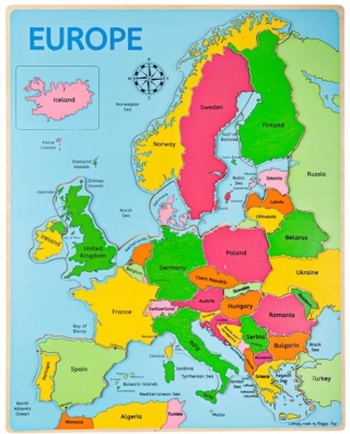 BIGJIGS Puzzle z motywem Europy
