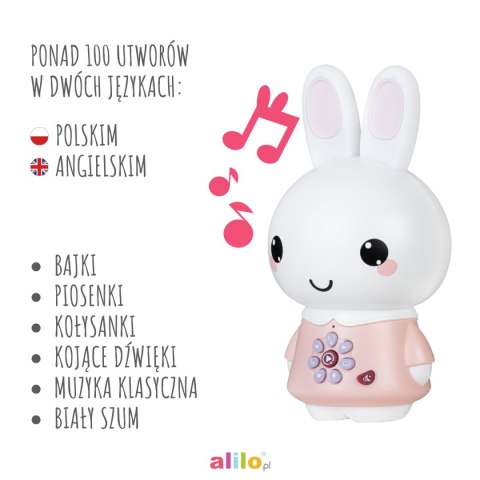 Króliczek Alilo Honey Bunny G6PRO - pudrowy róż