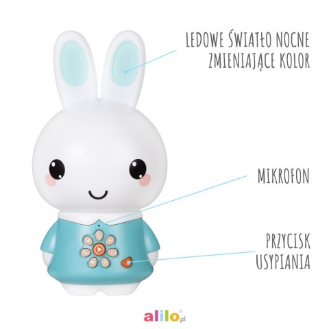 Króliczek Alilo Honey Bunny G6PRO - turkusowy niebieski