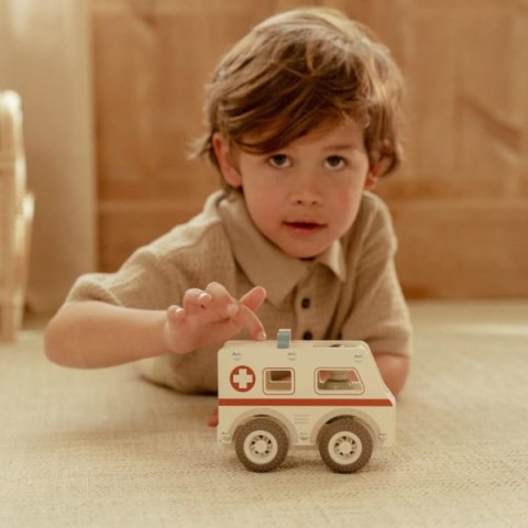LITTLE DUTCH AMBULANS DREWNIANE AUTKO KARETKA SAMOCHODZIK FSC