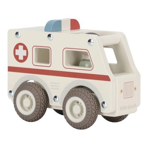 LITTLE DUTCH AMBULANS DREWNIANE AUTKO KARETKA SAMOCHODZIK FSC