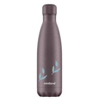 Termos butelka Terra 500ml - śliwkowy / kwiaty