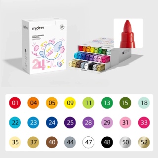 mideer Markery akrylowe z okrągłą końcówką (24 kolory)