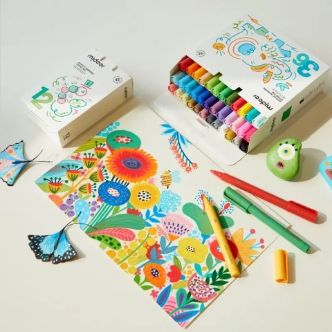 mideer Markery akrylowe z okrągłą końcówką (24 kolory)