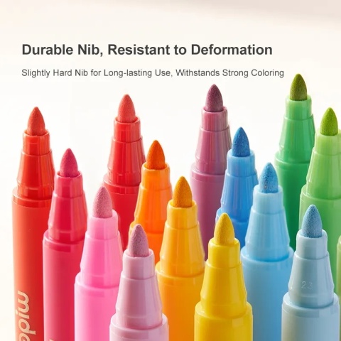 mideer Markery akrylowe z okrągłą końcówką (24 kolory)