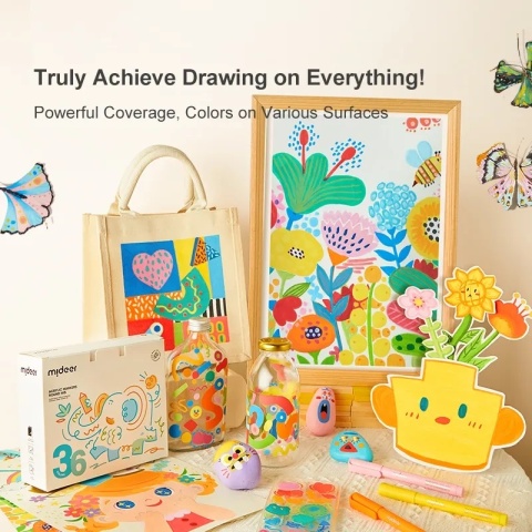 mideer Markery akrylowe z okrągłą końcówką (24 kolory)