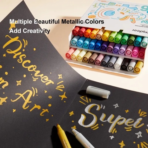 mideer Markery akrylowe z okrągłą końcówką (24 kolory)