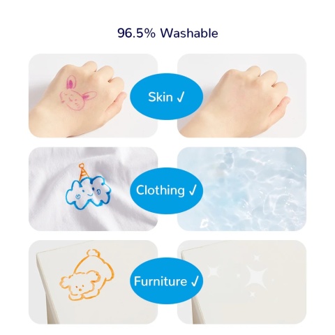 mideer Zmywalne markery z podwójną końcówką (24 kolory) MD4309