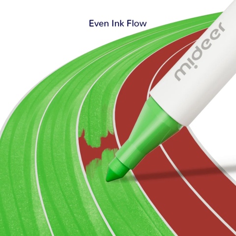 mideer Zmywalne markery z podwójną końcówką (24 kolory) MD4309