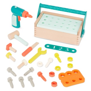 B.TOYS Fix ‘n’ Play Kit – skrzynka małego majsterkowicza, z WIERTARKĄ