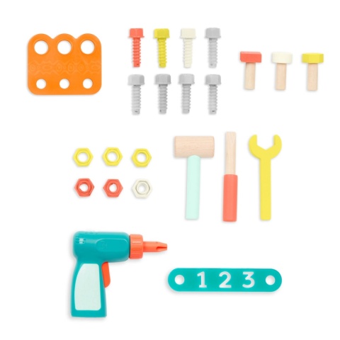 B.TOYS Fix ‘n’ Play Kit – skrzynka małego majsterkowicza, z WIERTARKĄ