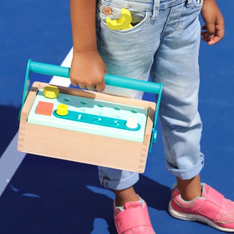 B.TOYS Fix ‘n’ Play Kit – skrzynka małego majsterkowicza, z WIERTARKĄ