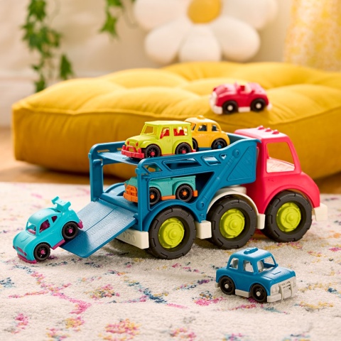 B.TOYS Happy Cruisers – Car Carrier – LAWETA z 6 AUTKAMI