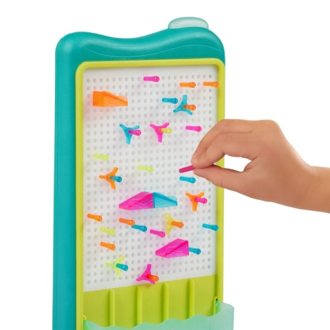 B.TOYS Light-Up Marble Drop – podświetlany tor kulkowy i świetlna tablica artystyczna 2w1 (180 el.)