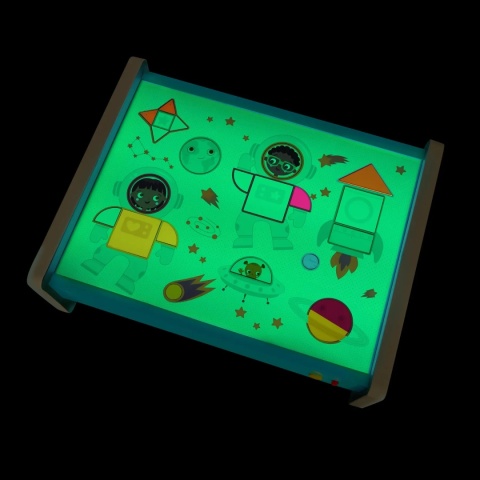 B.TOYS Look & Shine – edukacyjny podświetlany stolik do rysowania (71 el.)