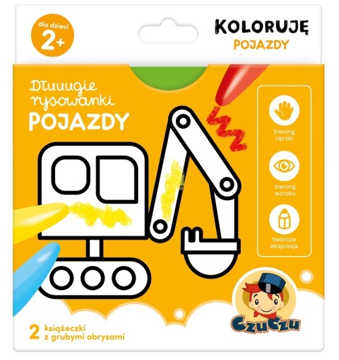 Długie rysowanki 2+ Koloruję. Pojazdy Długie rysowanki 2+ Koloruję. Pojazdy