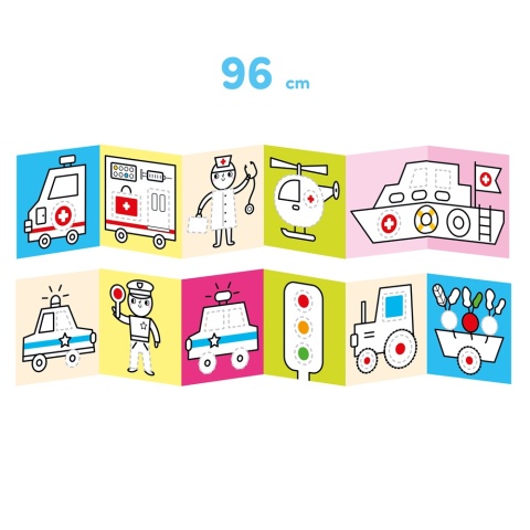 Długie rysowanki 3+ Rysuję po śladzie. Pojazdy Długie rysowanki 3+ Rysuję po śladzie. Pojazdy