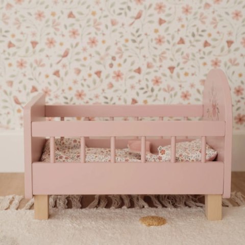 Little Dutch Drewniane łóżeczko dla lalek z pościelą FSC